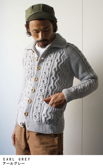 限定生産】カシミアハンドニットカーディガン/全2色 インバーアラン