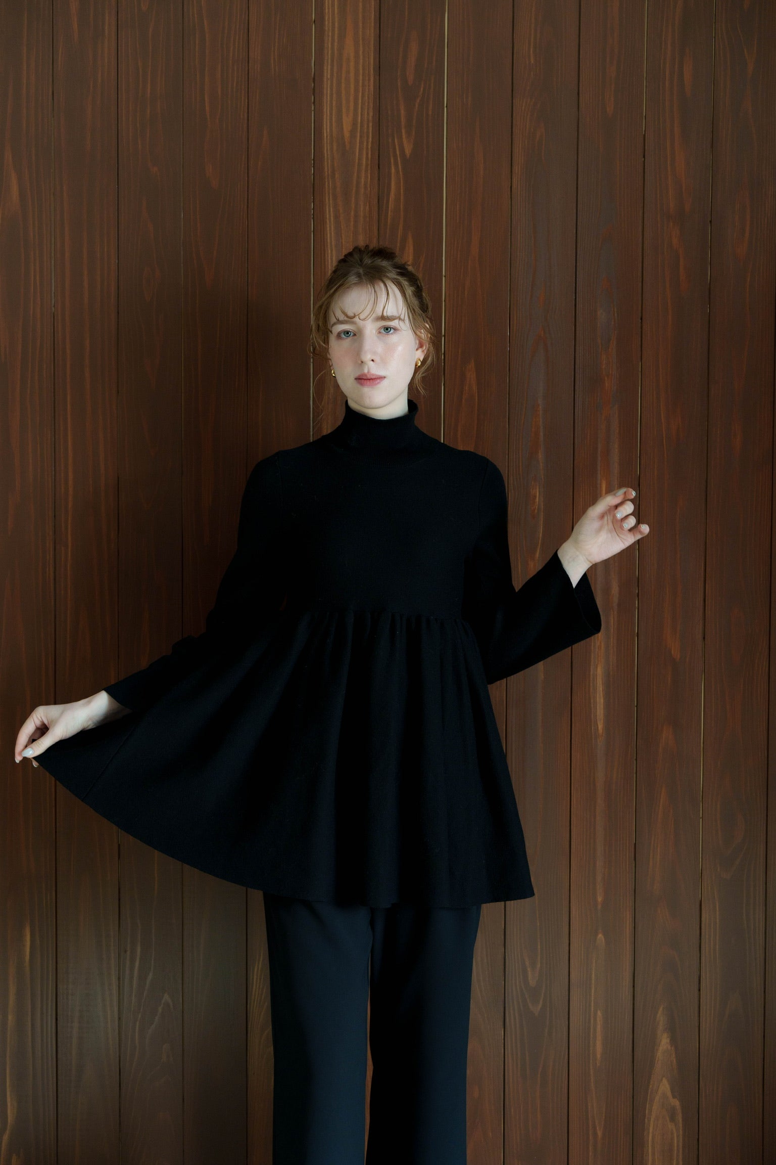 美品】acka. ペムラム ニット トップス グレー エーシーケーエー 美品