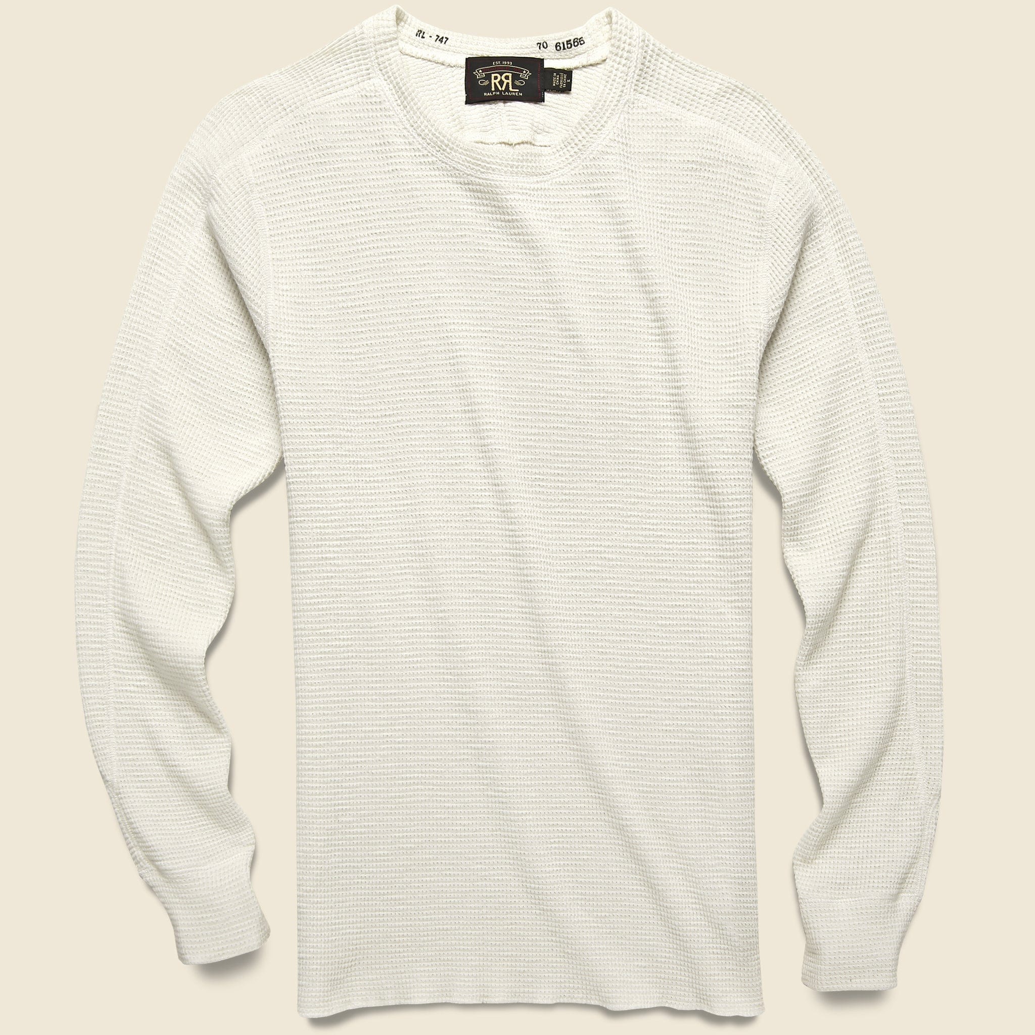 Waffle Crewneck - Paper White