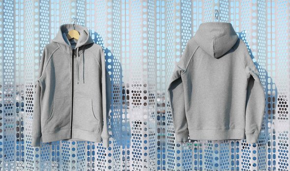 超撥水】美シルエット！ZIP UPパーカー杢グレーSサイズ 19S-104