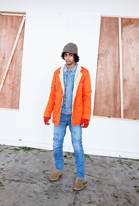 FARMER BOA JACKET COTTON ARMY CLOTH WITH “WINDSTOPPER_” 2L SOLID