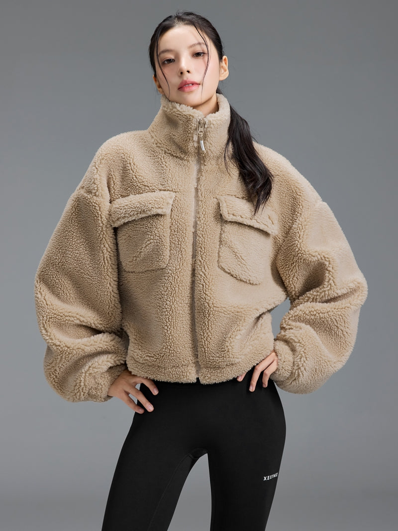 シェルパ ハイネック アウトポケット ジャンパー