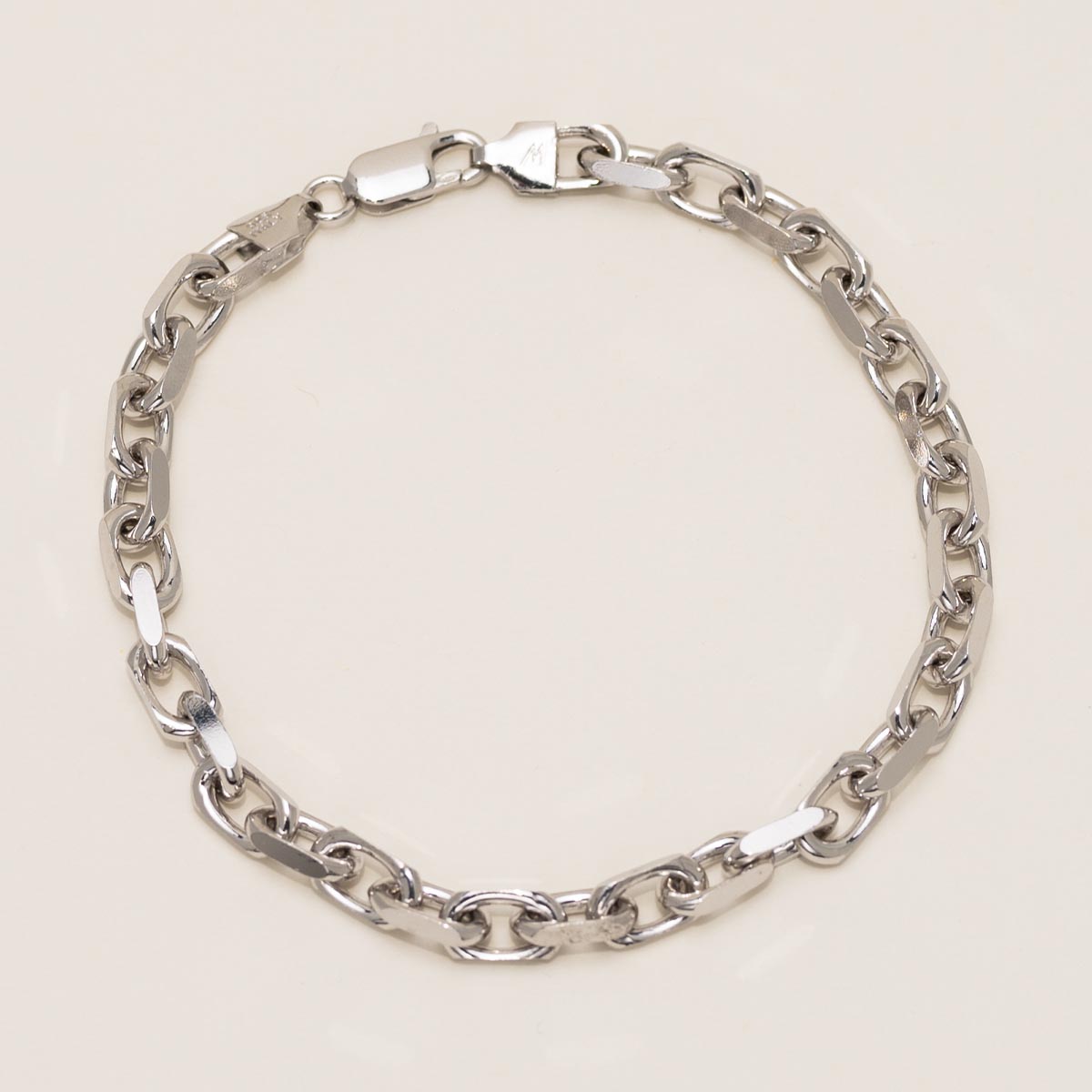 Anchoro Link Bracelet in Sterling Silver (9 inches and 5.9mm wide
