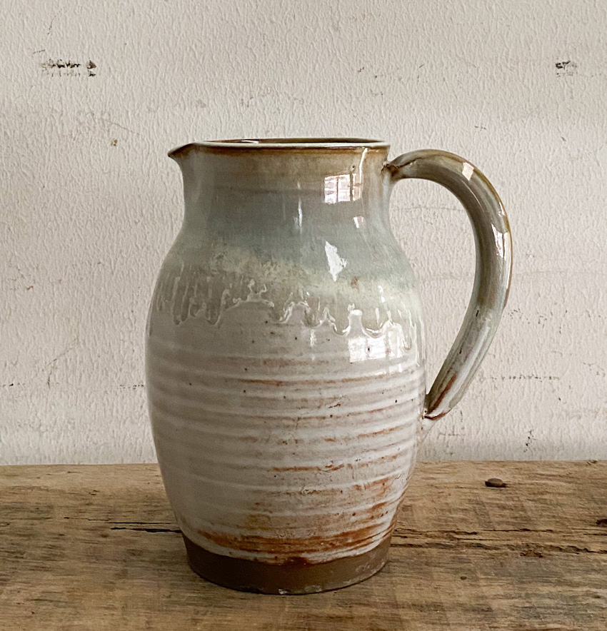 フランスアンティーク陶器ピッチャーW1(K-ce 235)<span style=