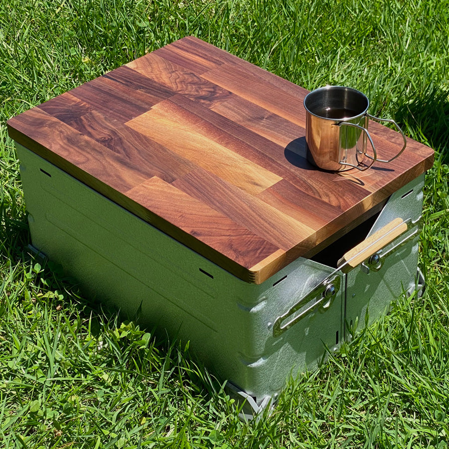 スノーピーク シェルフコンテナ25 ×2個+木製トップボードのセット