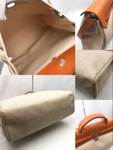 wordltime26 / エルメス エールバッグMM □C刻印 トワルアッシュ