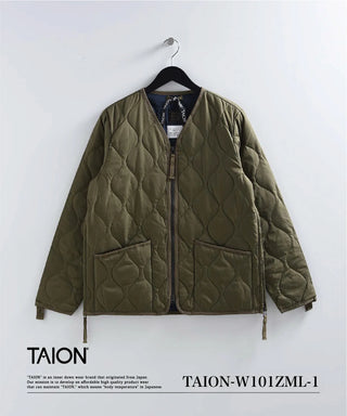 ミリタリー Vネックジップ ダウンジャケット – TAIONインナーダウン