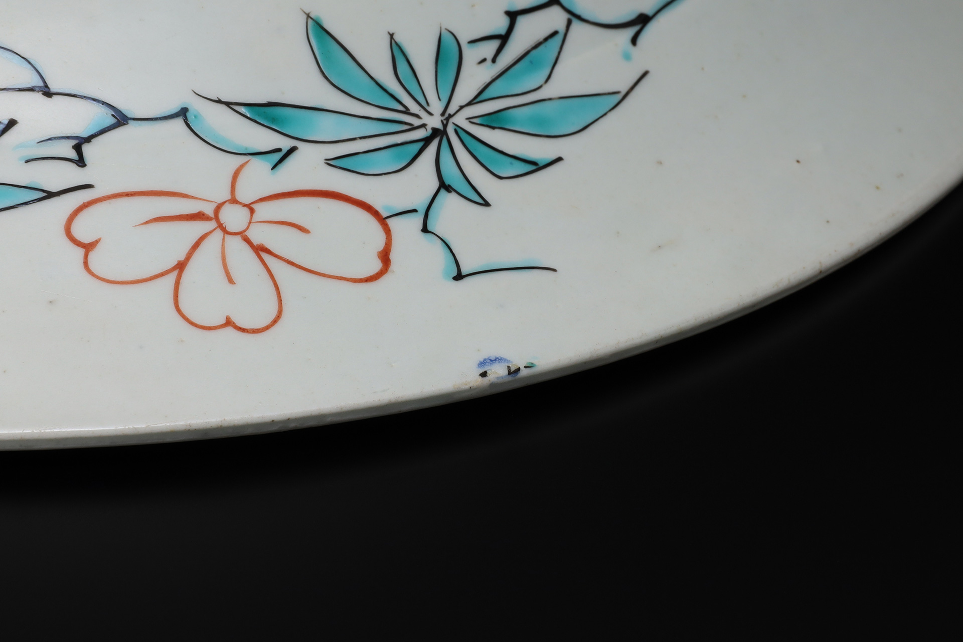 初期色絵芙蓉手花鳥文大皿（江戸時代） - 天平堂（TENPYODO）