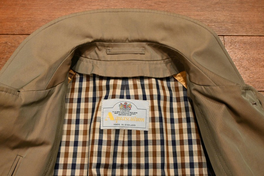 USED Aquascutum アクアスキュータム Aqua5 バルマカーン ステンカラー