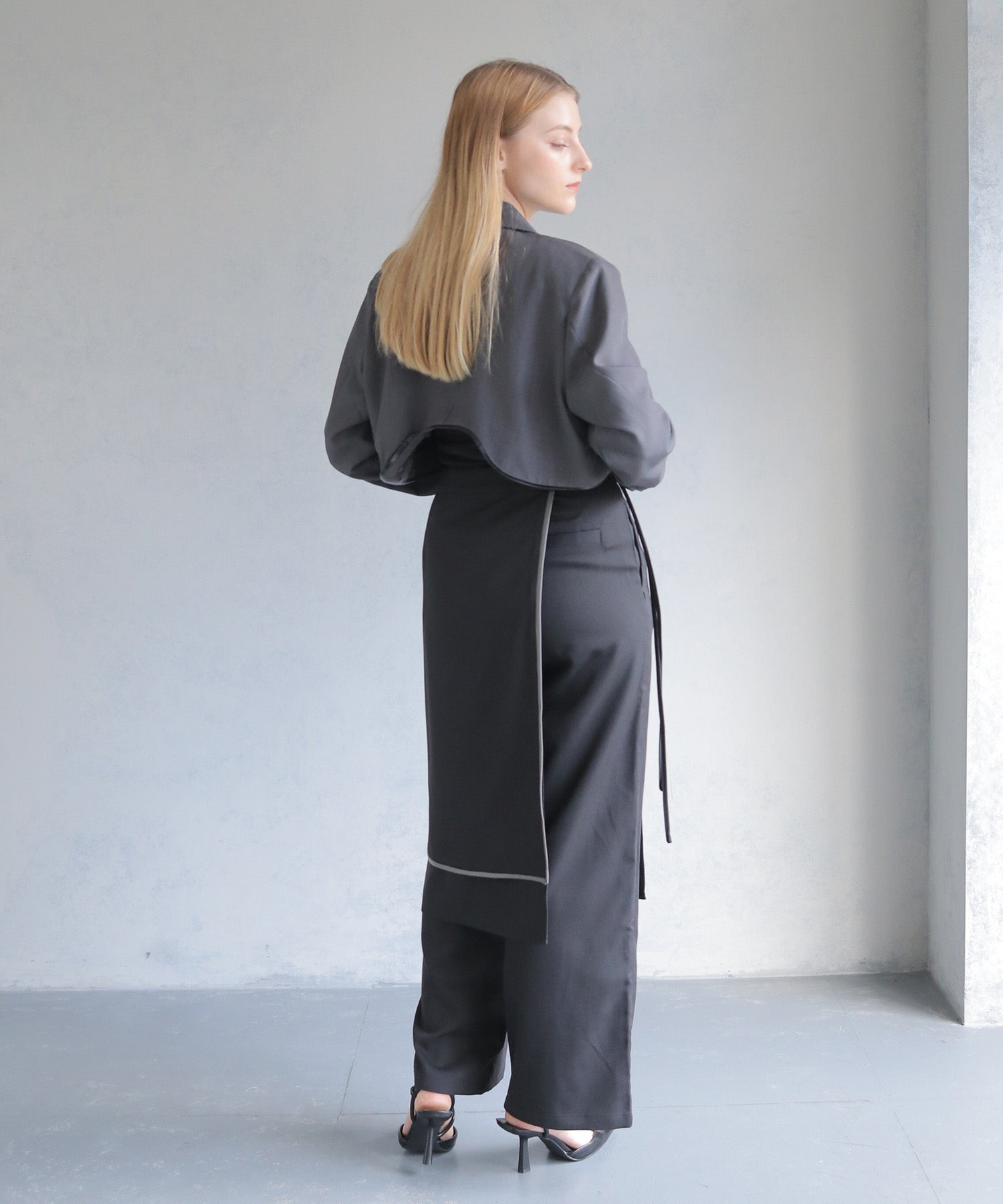 レイヤードワイドパンツ