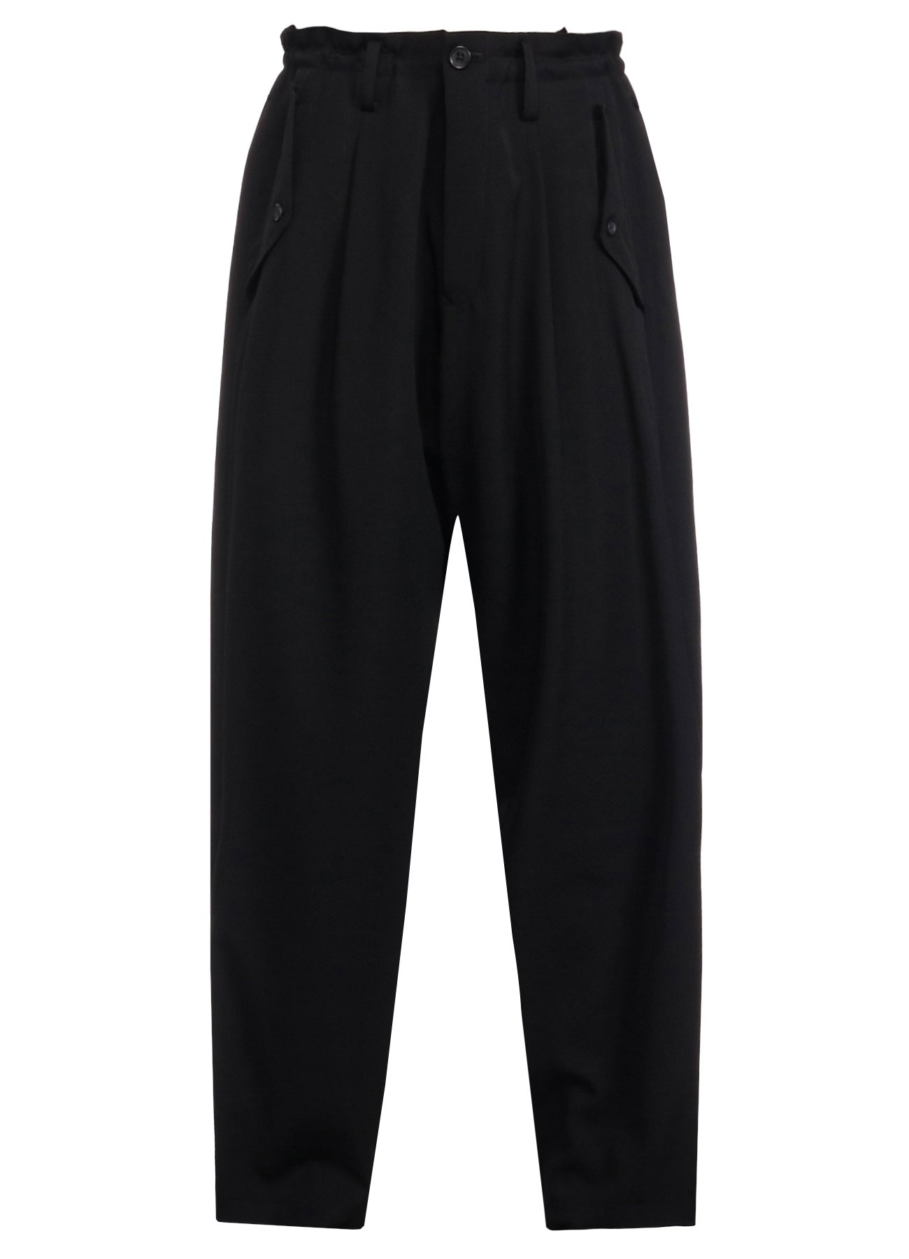 WOOL GABARDINE HEM TAB GABARDINE PANTS – THE SHOP YOHJI YAMAMOTO
