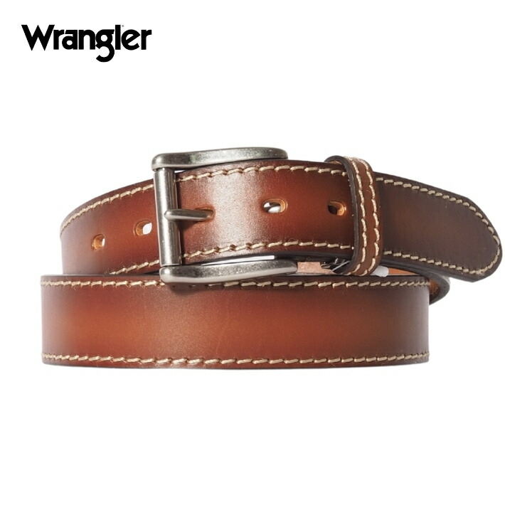 楽天市場】WRANGLER ラングラー レザーベルト 牛革 日本製 ぼかし 35mm
