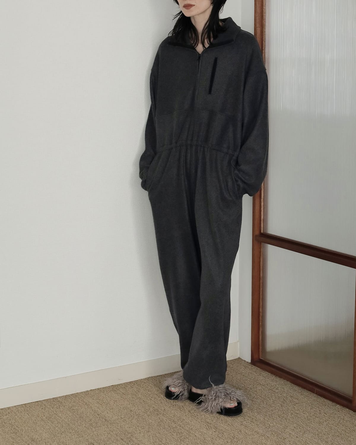 楽天市場】anuke アンヌーク フリース ハーフジップ コンビネゾン