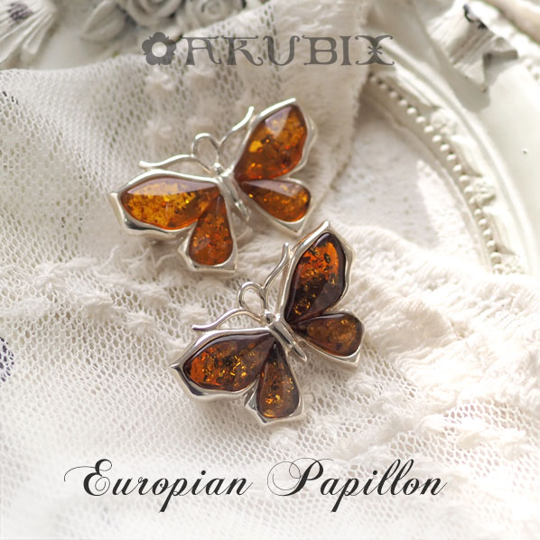 楽天市場】【バルト海の琥珀】蝶シルバーブローチ【送料無料】【厚ゆう