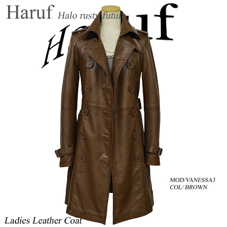 楽天市場】本革 レザーコート トレンチコート レディース ラムレザー