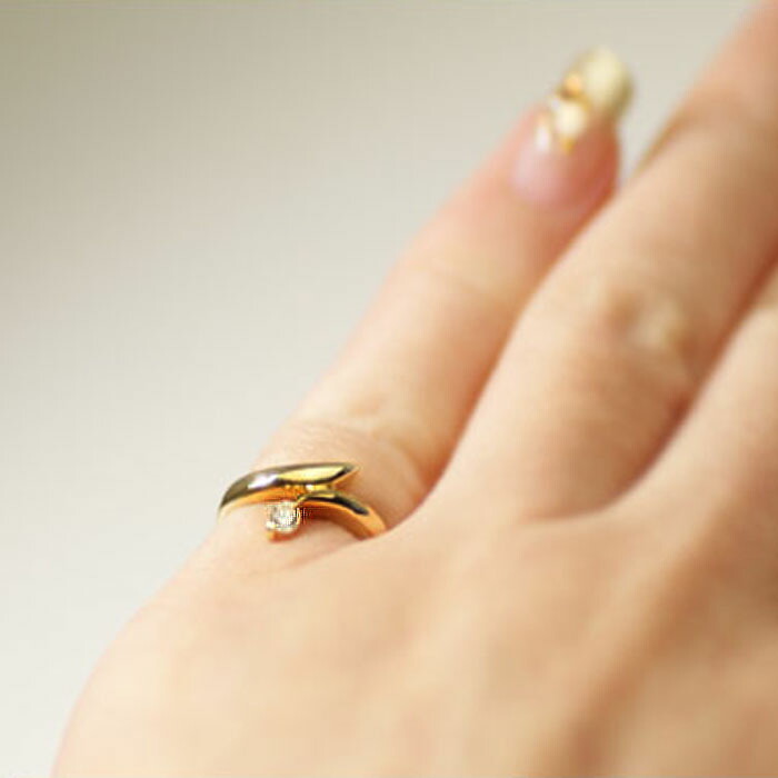 楽天市場】【リングサイズ4号】ピンキーリング K18 ダイヤモンド