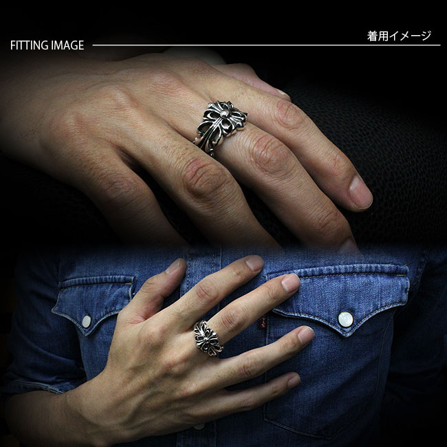 楽天市場】シルバーリング シルバー925 百合の紋章 アイアンクロス