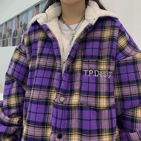 楽天市場】リバーシブル ジャケット ブルゾン コート チェック柄 ボア