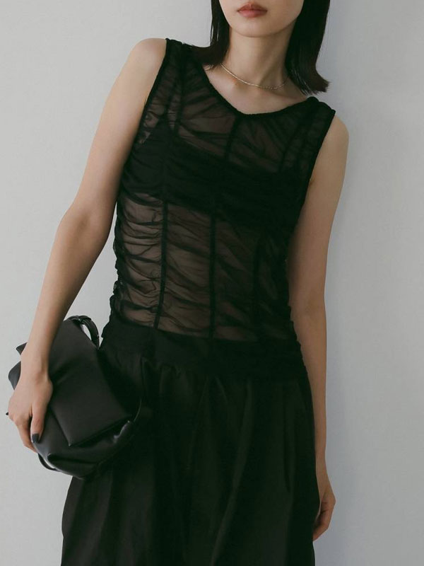 楽天市場】アンヌーク anuke 2026springsummer トップス Tulle Gather