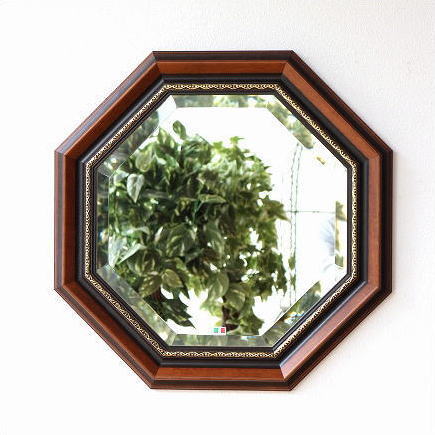 楽天市場】イタリア製八角ミラー 八角鏡 八角形 鏡 木製 風水 壁掛け
