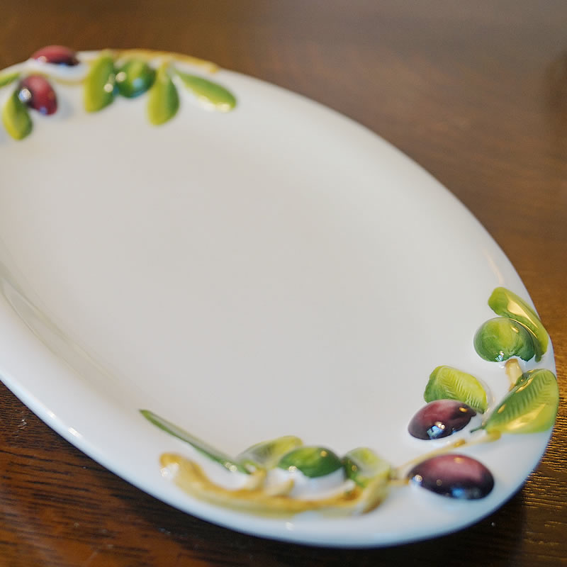 楽天市場】【スーパーセール期間限定価格】 オリーブ柄 パスタプレート