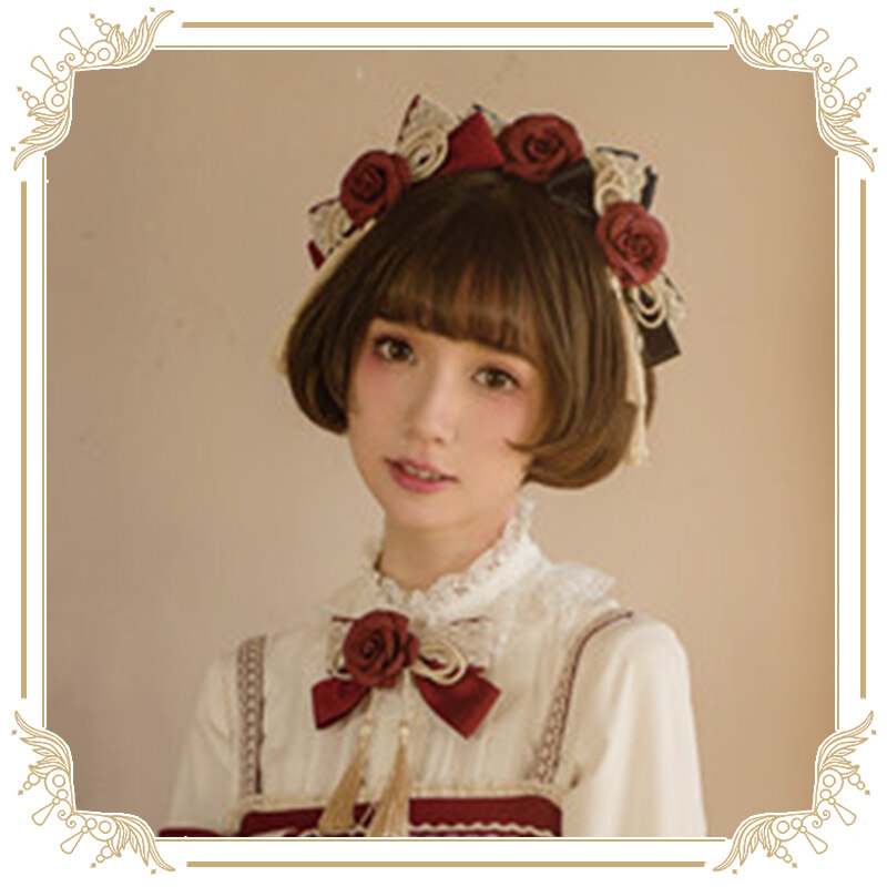 楽天市場】ロリータ NyaNya 和風 サイドリボン 薔薇コサージュ 1個販売