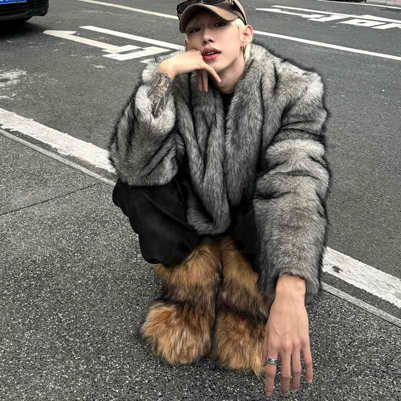 楽天市場】ファージャケット メンズ ファーコート ファー フェイク