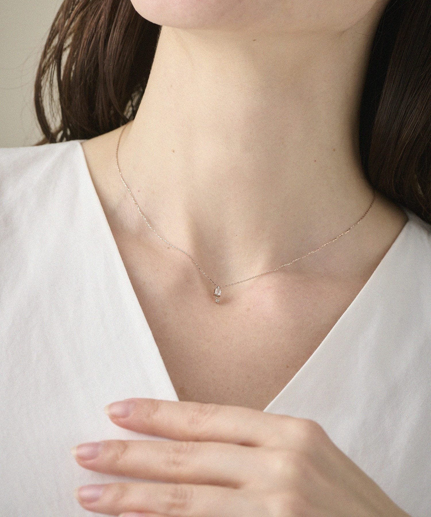 ete｜K10MPG ミストピンク ホワイトトパーズ/ブラウンダイヤモンド