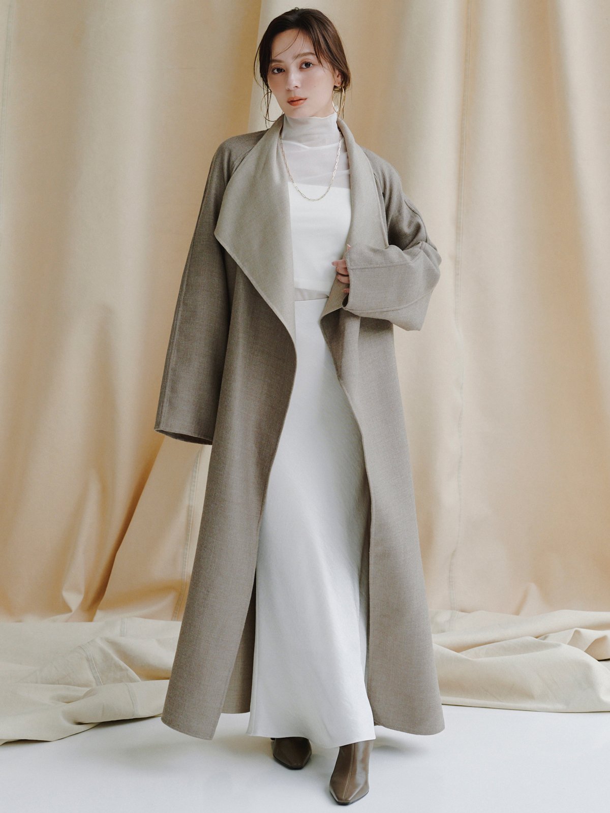 anuans｜ウールリバーオーバーロングコート | Rakuten Fashion(楽天