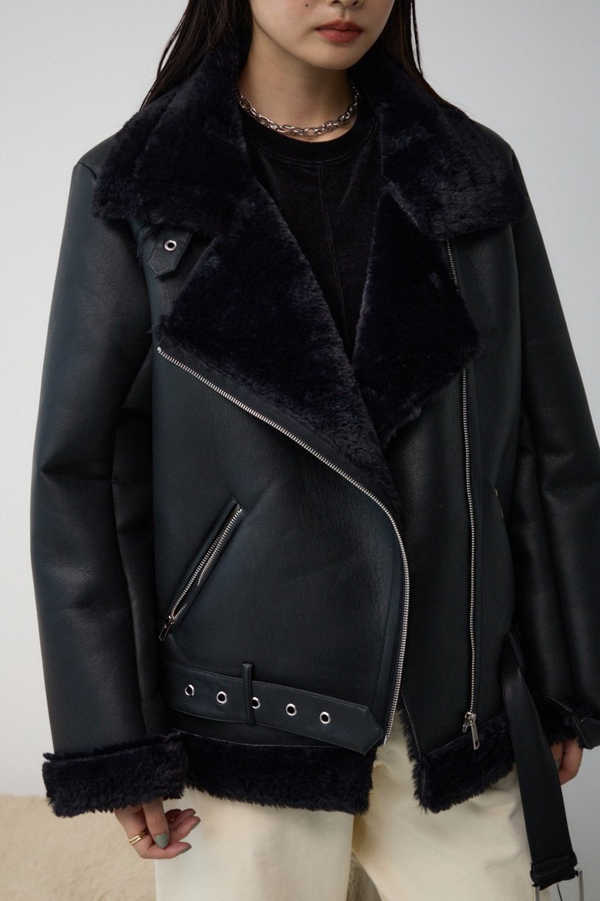 AZUL by moussy｜フェイクレザーB3ブルゾン | Rakuten Fashion(楽天