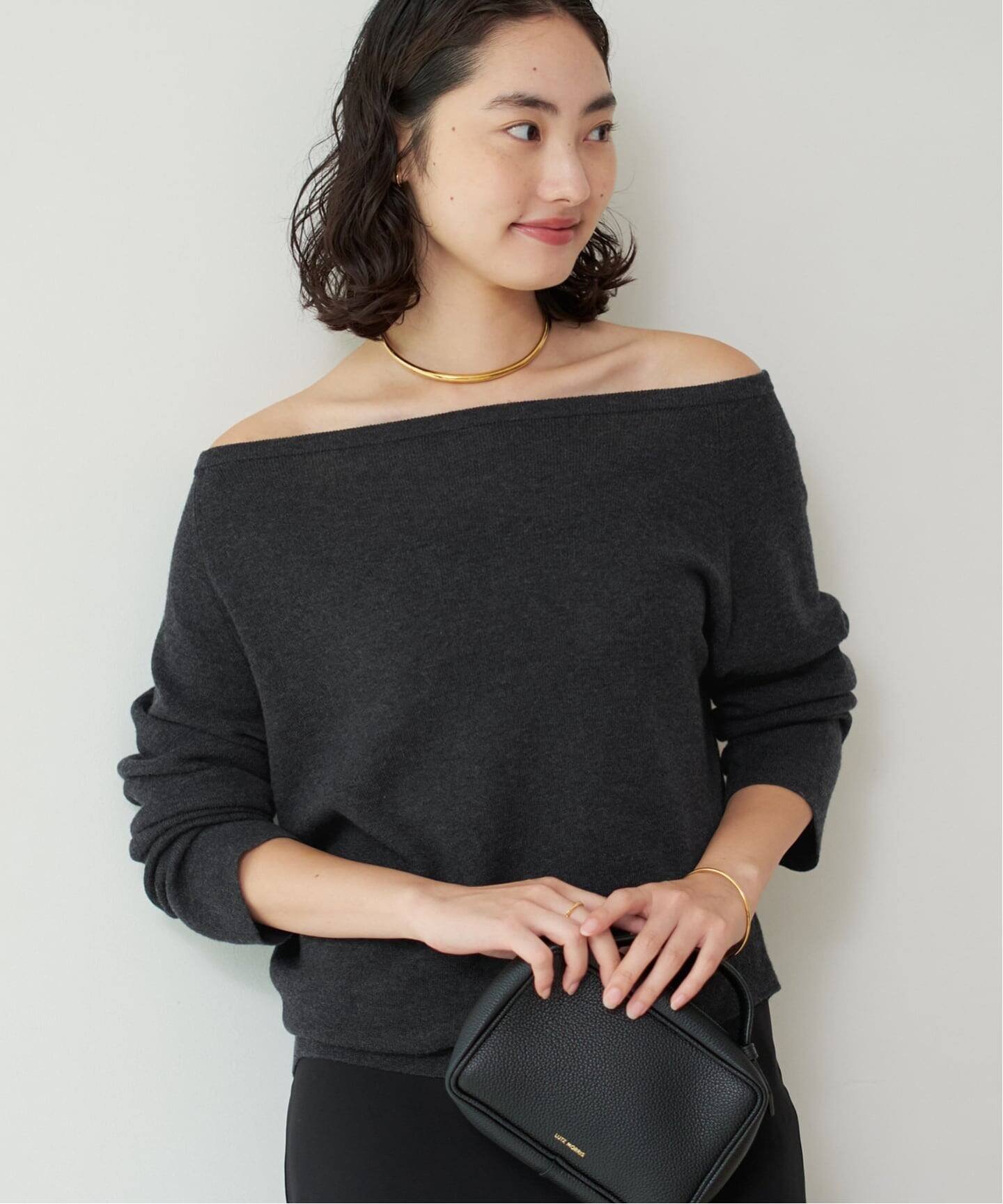 plage｜《追加》Off shoulder slit ニット 2 | Rakuten Fashion(楽天