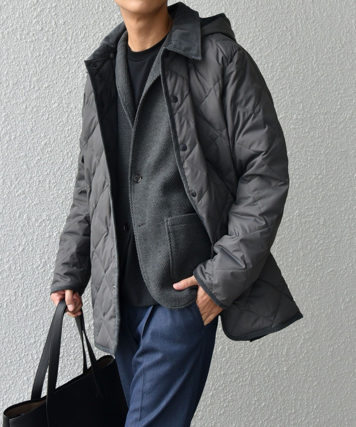 未開封　TAION　ダイヤキルト ダウン ハーフコート　S SHIPS any別注】TAION:〈手洗い可能〉ダイヤキルト ダウン ハーフ