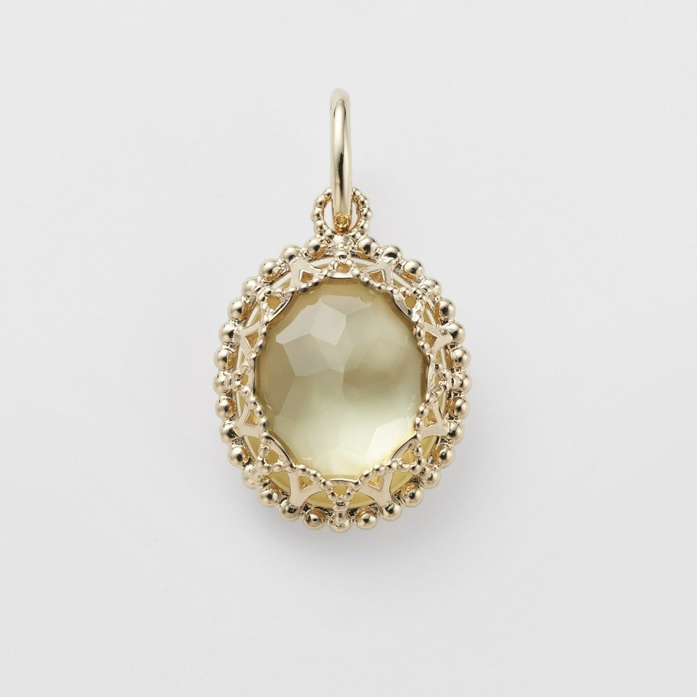 agete｜K10サファイア/クォーツ/シェルチャーム | Rakuten Fashion