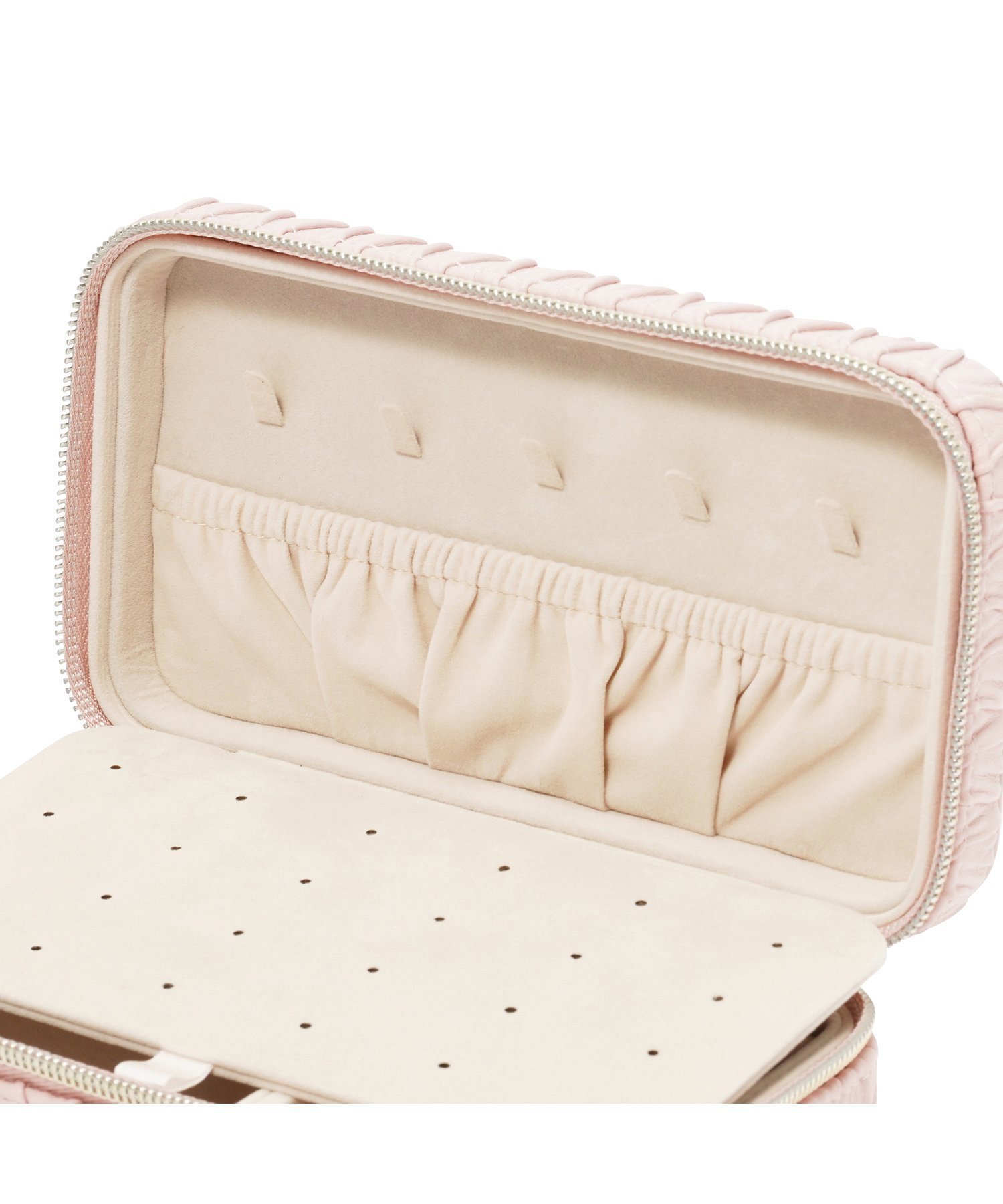 Francfranc｜エンボス トラベルジュエリーボックス M ピンク | Rakuten