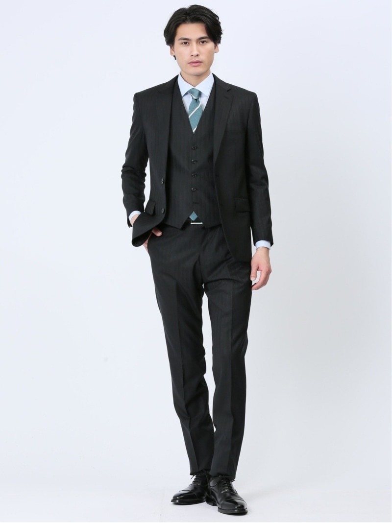 楽天市場】メンズスーツ ストライプ 光沢の通販