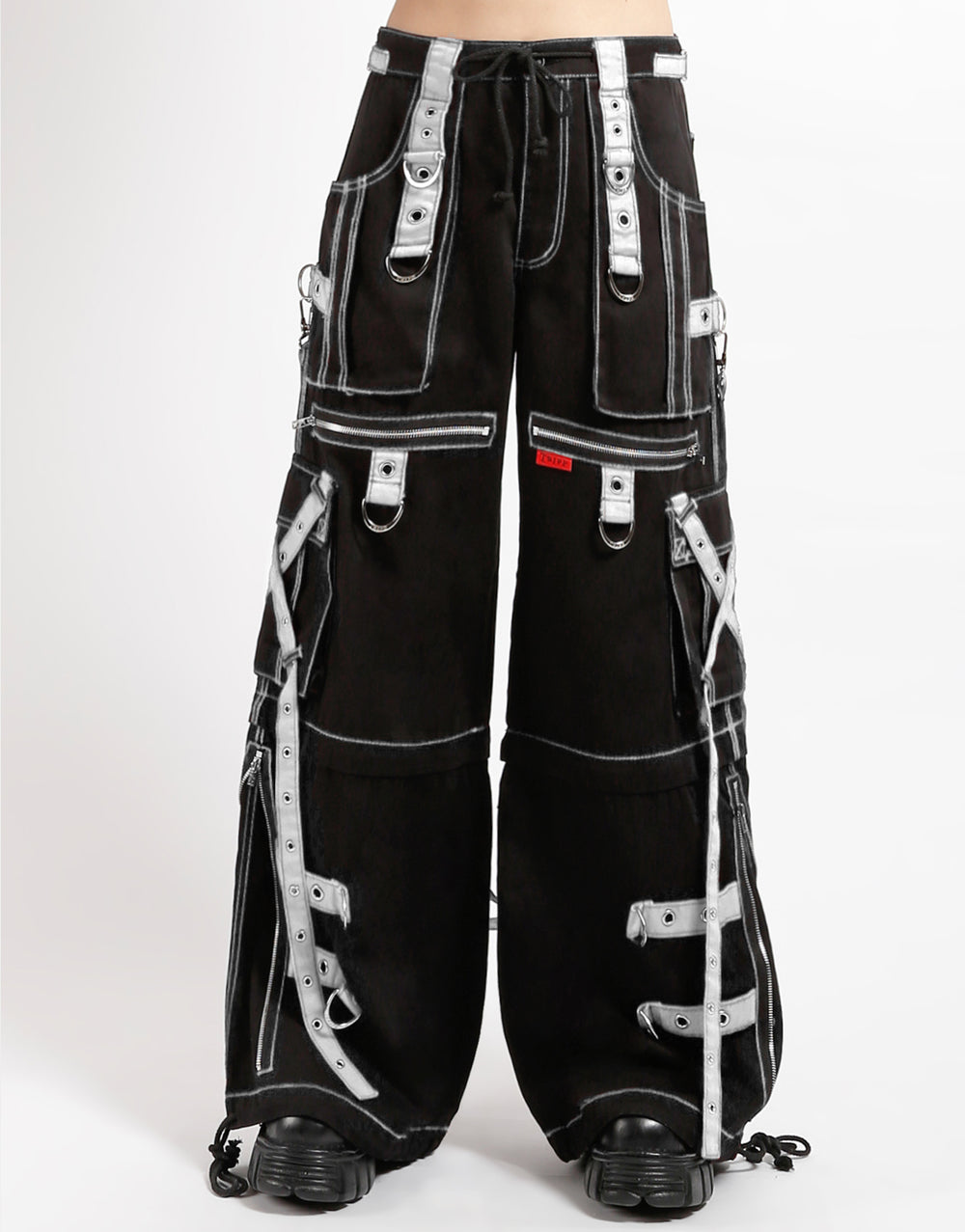 TRIPP NYC - X-STRAP ZIP OFF PANT BLACK/WHITE