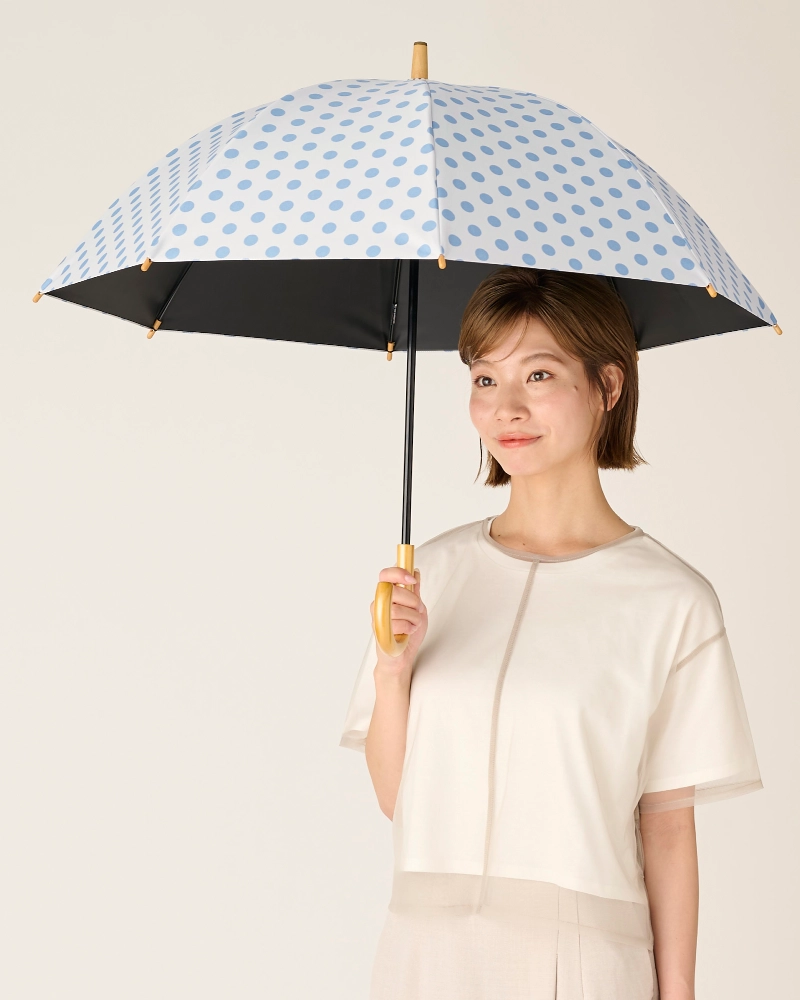 Sサイズ + plus / 水玉 | 完全遮光日傘｜サンバリア100