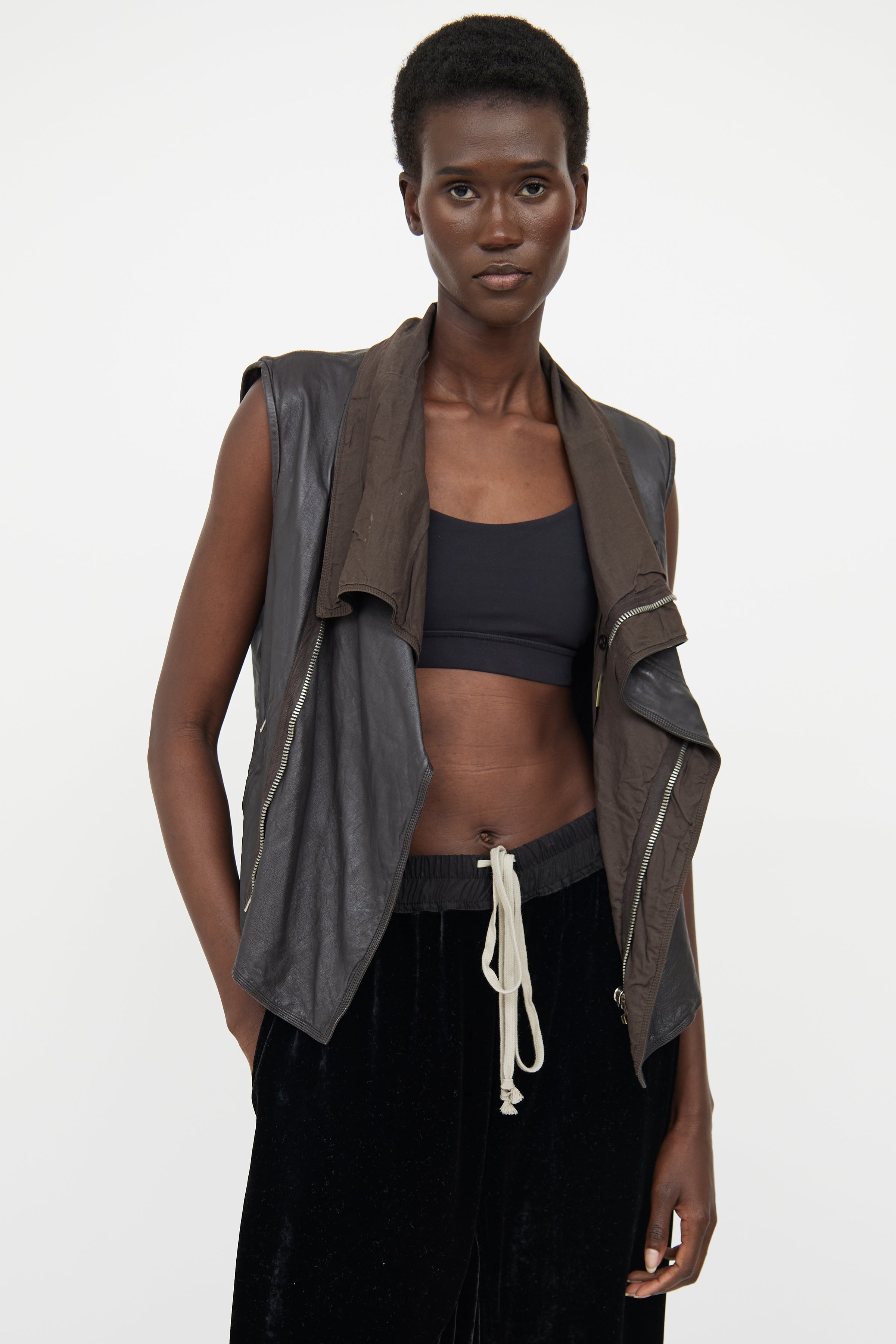 Rick Owens // Leather Zip Vest – VSP Consignment