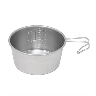 ステンレス ロッキーカップ500ml 螺旋仕上 - アウトドア・キャンプ用品