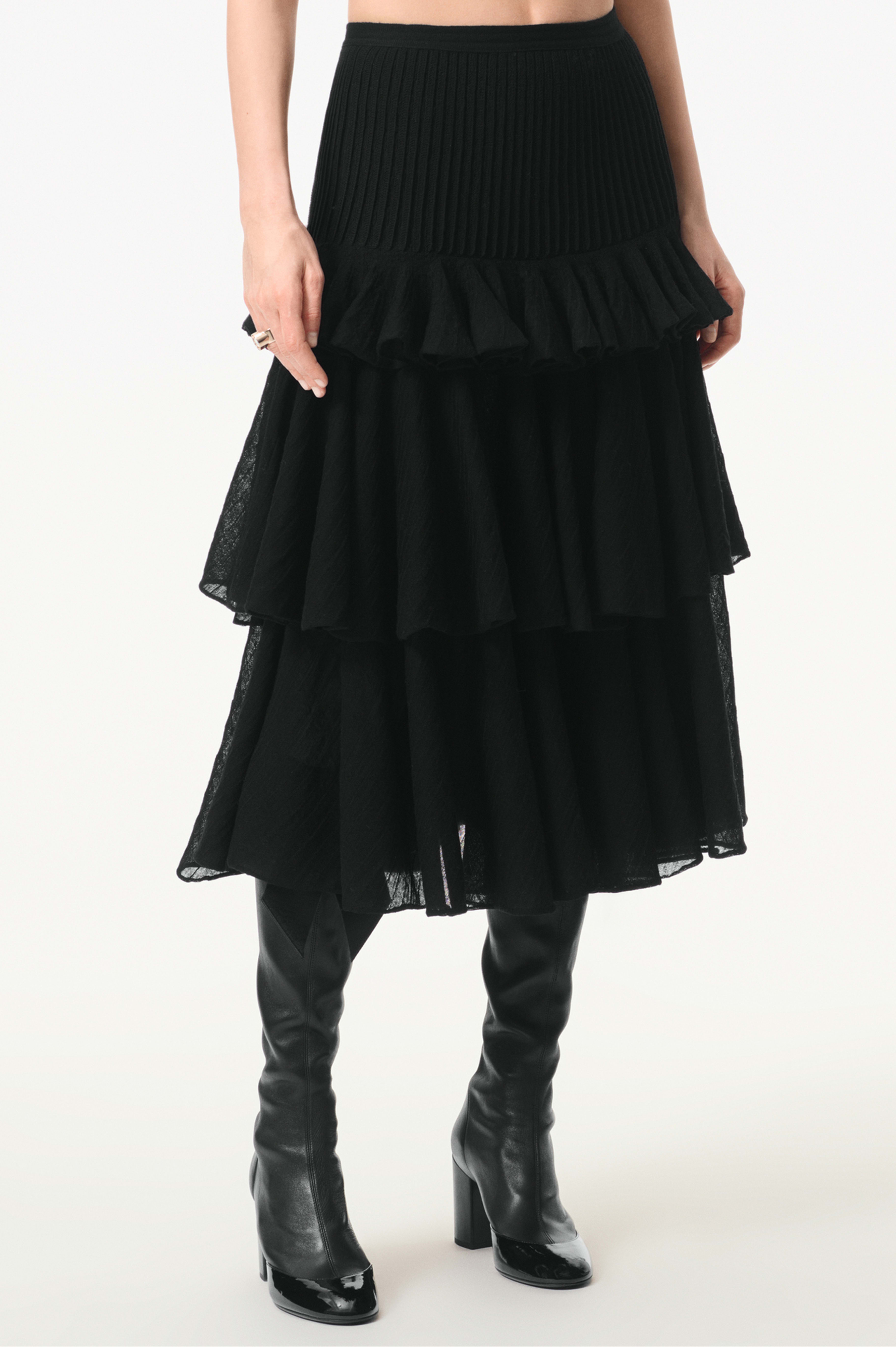 ミディ スカート - ウール、ブラック — ファッション | CHANEL シャネル