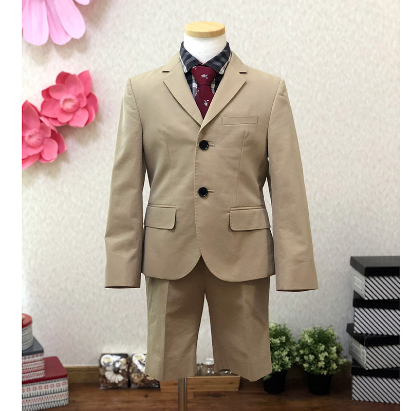 バーバリー チェック柄シャツのベージュスーツ 110 / ブランド