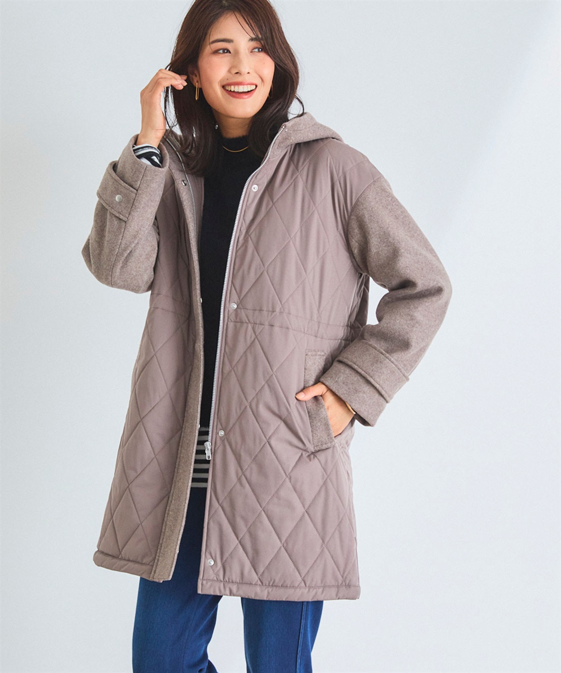 撥水》アクティかる 軽量ドッキングフードコート【CF/クロス