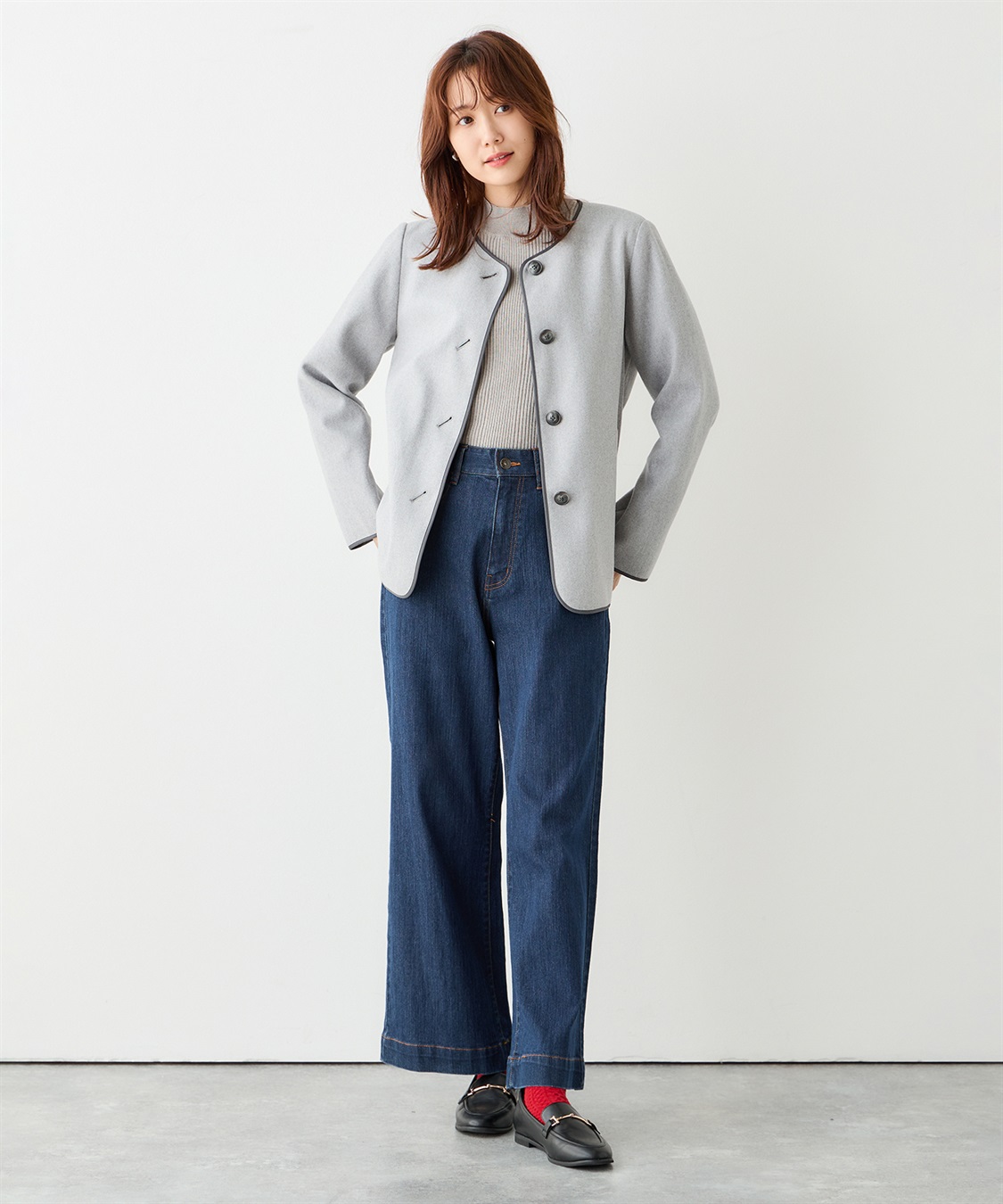 フェイクウールジャケット Petit Honfleur｜クロスプラス公式通販サイト