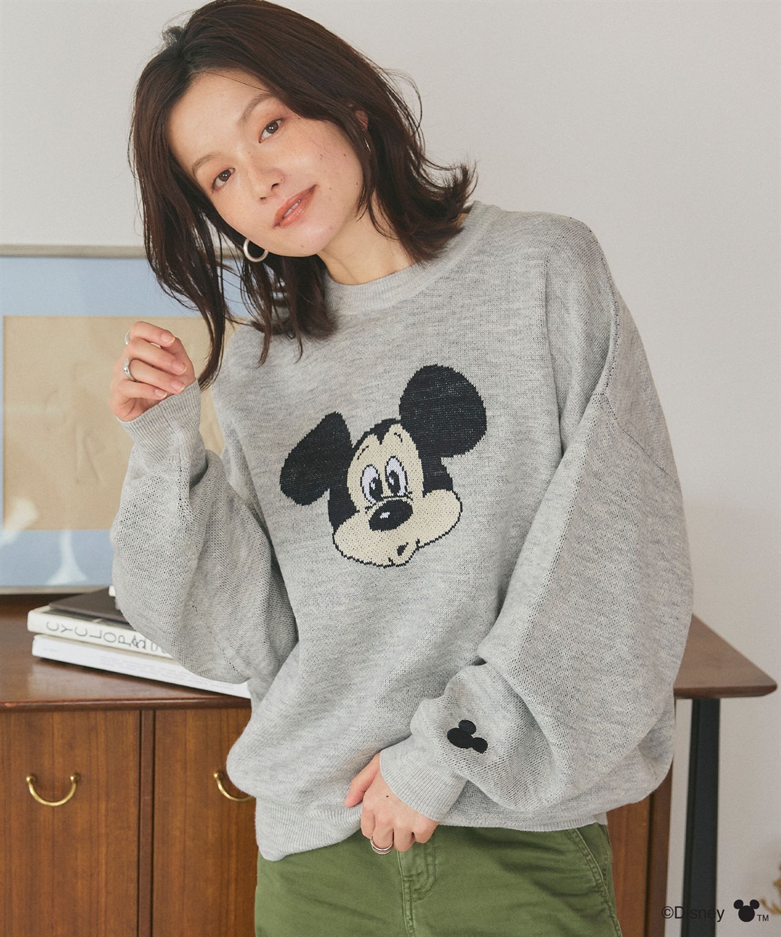 Disney/ディズニー】Mickey Mouse/ミッキーマウス/ジャガードニット