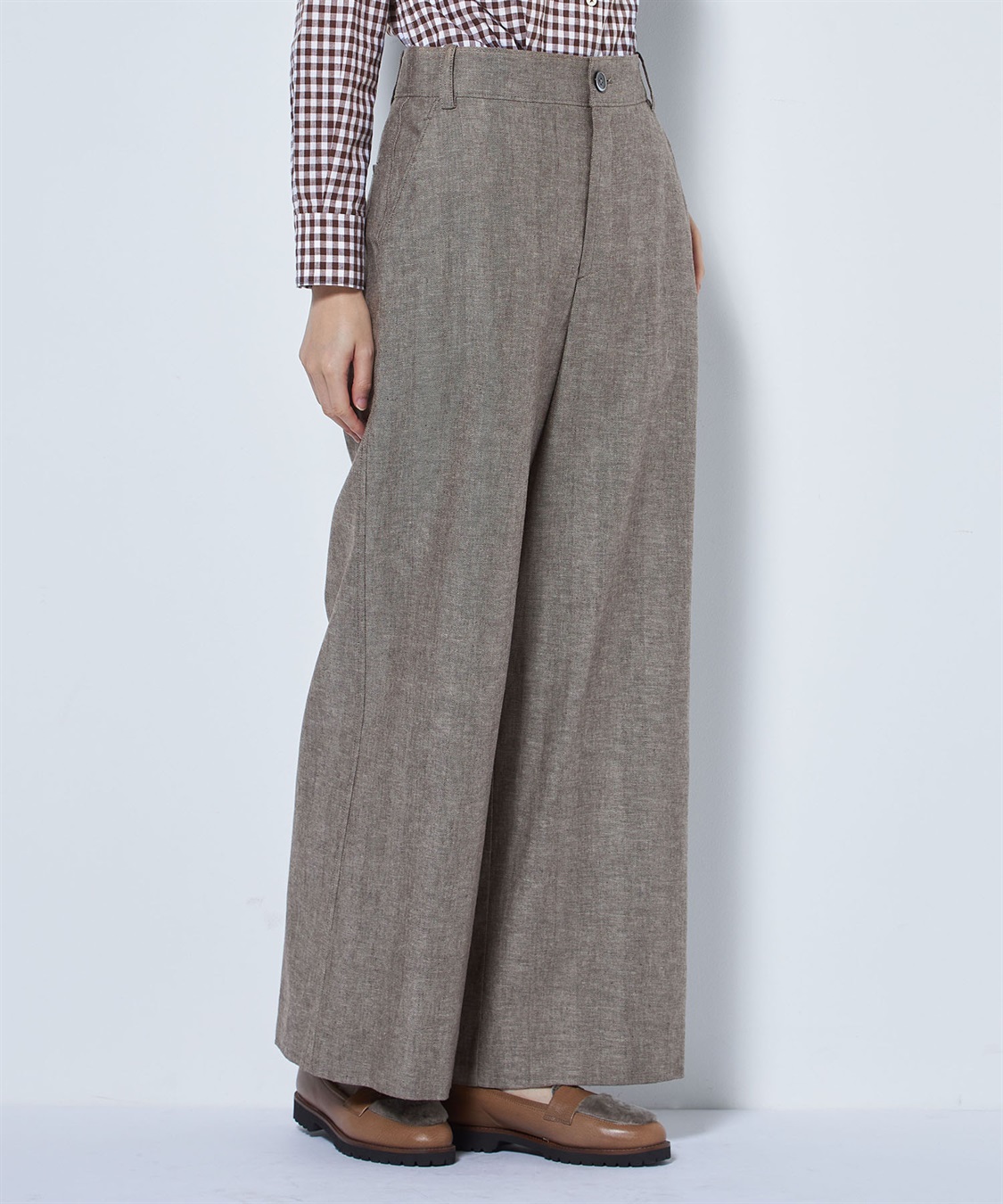 ヘリンボーン柄ワイドパンツ 49AV JUNKO SHIMADA｜クロスプラス公式