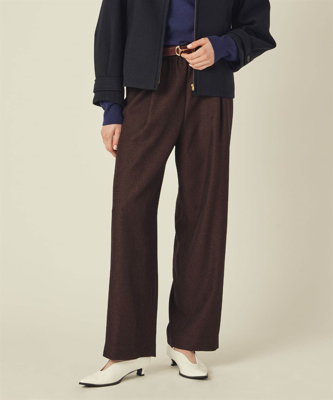 ウーリッシュタックストレートパンツ LE SOUK HOLIDAY｜クロスプラス