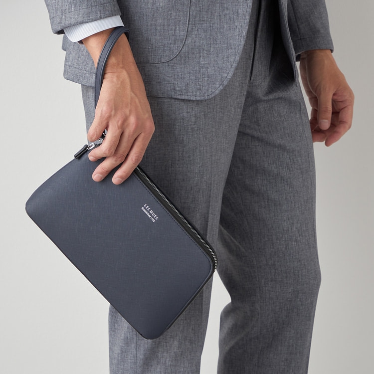 軽量 4Way仕様 サフィアーノレザー クラッチバッグ LES MUES【AOKI公式