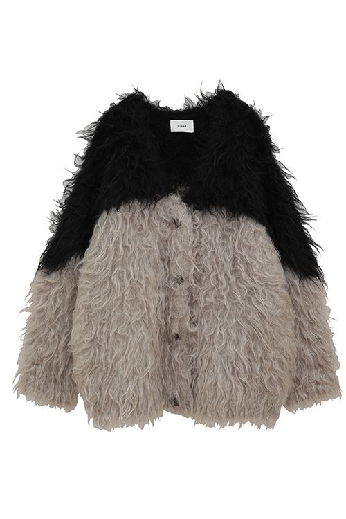 CLANE - シャギーニットカーディガン - BI COLOR SHAGGY KNIT CARDIGAN