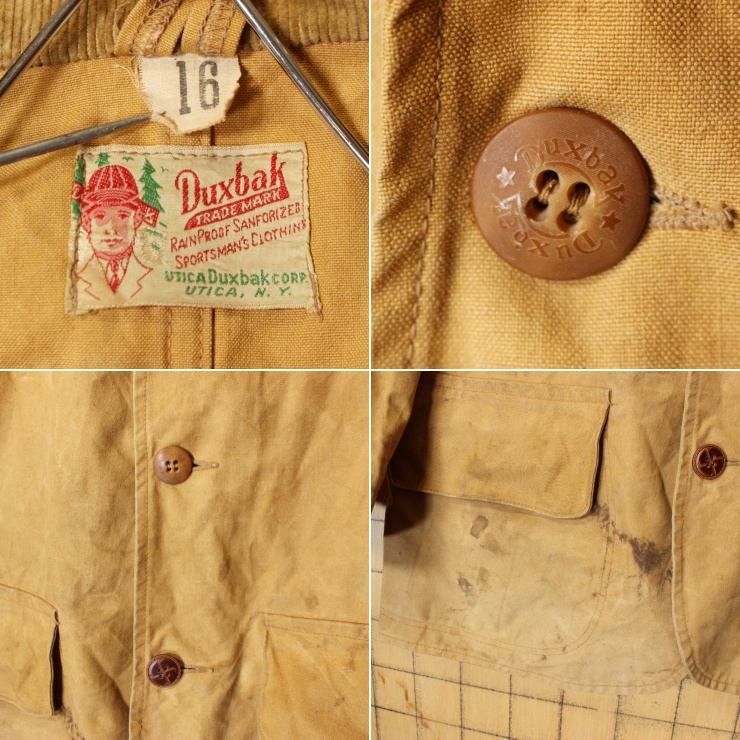 40s 50s USA製 Duxbak ダック ハンティングジャケット ライトブラウン