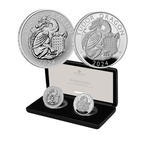 2024 The Royal Tudor Beasts The Tudor Dragon UK Silver Proof Coin